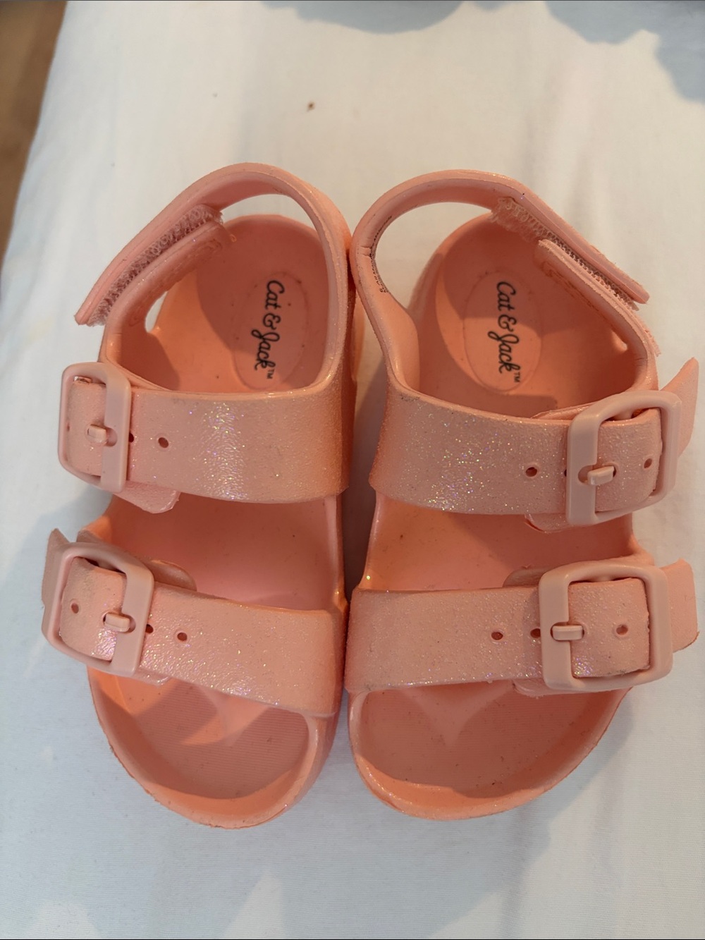 Cat & Jack Peach Glitter Jelly Sandals for Kids